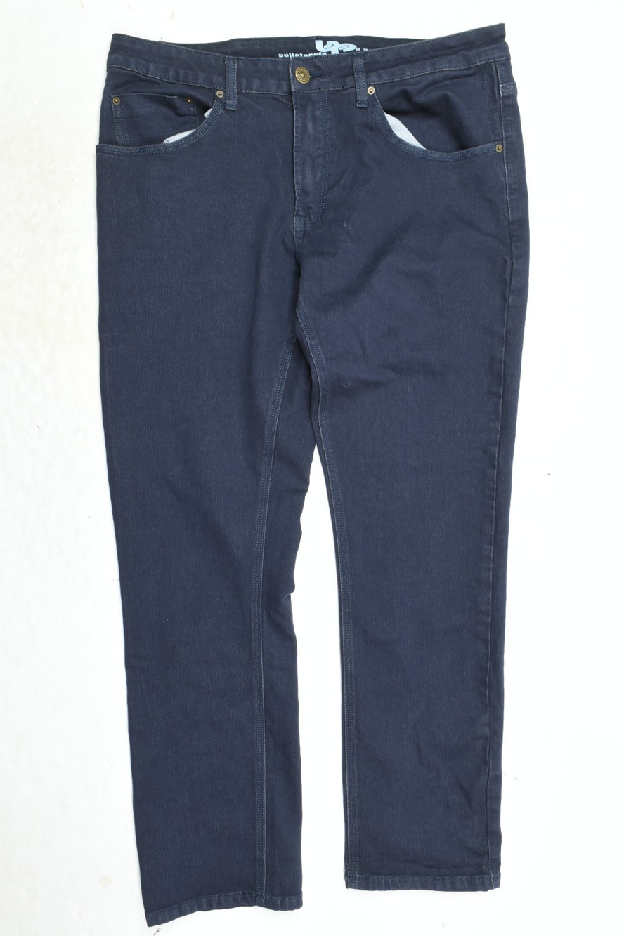 Bulletprufe Jeans Mens 36x32 Blue Slim Fit Straight Leg 5-Pocket Cotton Stretch